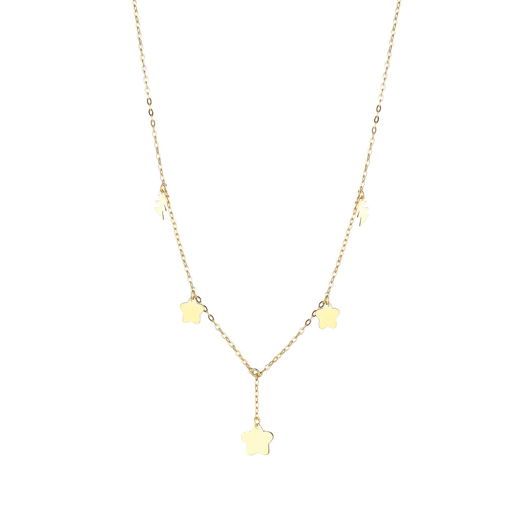 9ct Yellow Gold Star Necklet