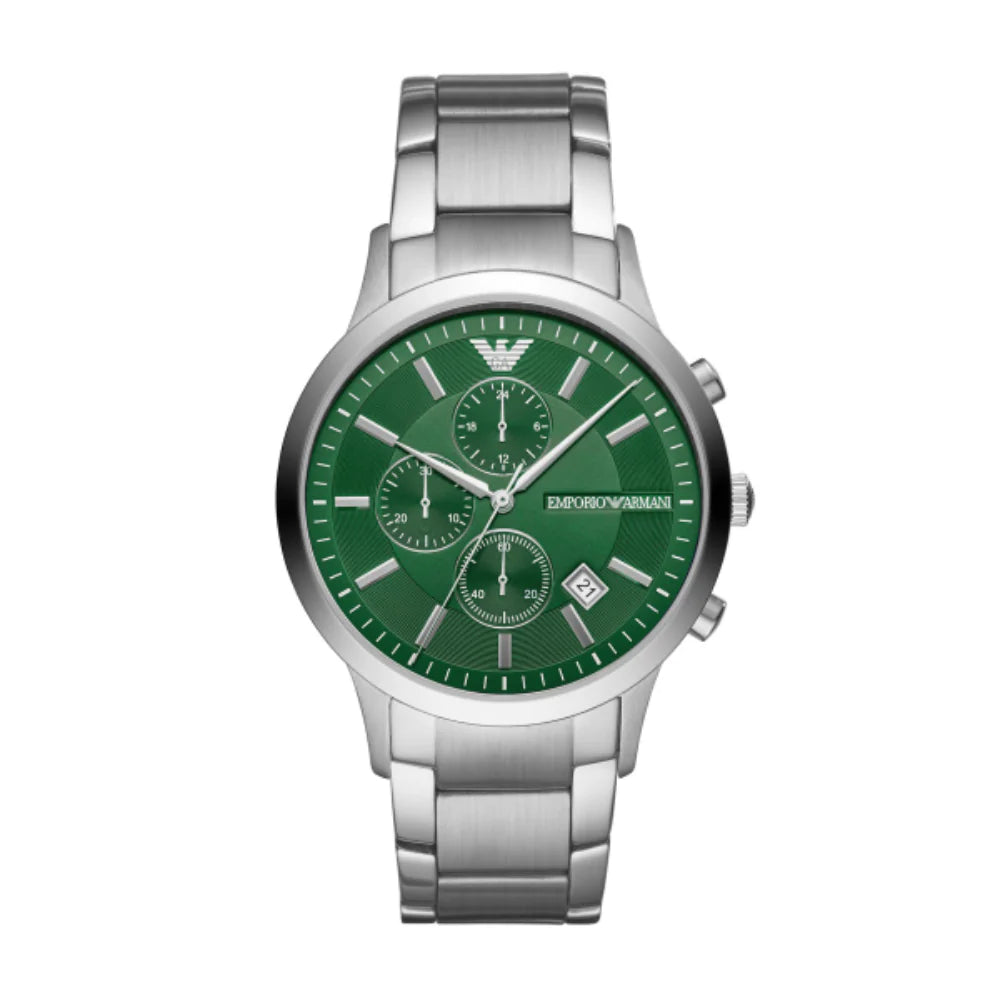Emporio Armani Renato Green Dial Chronograph Watch