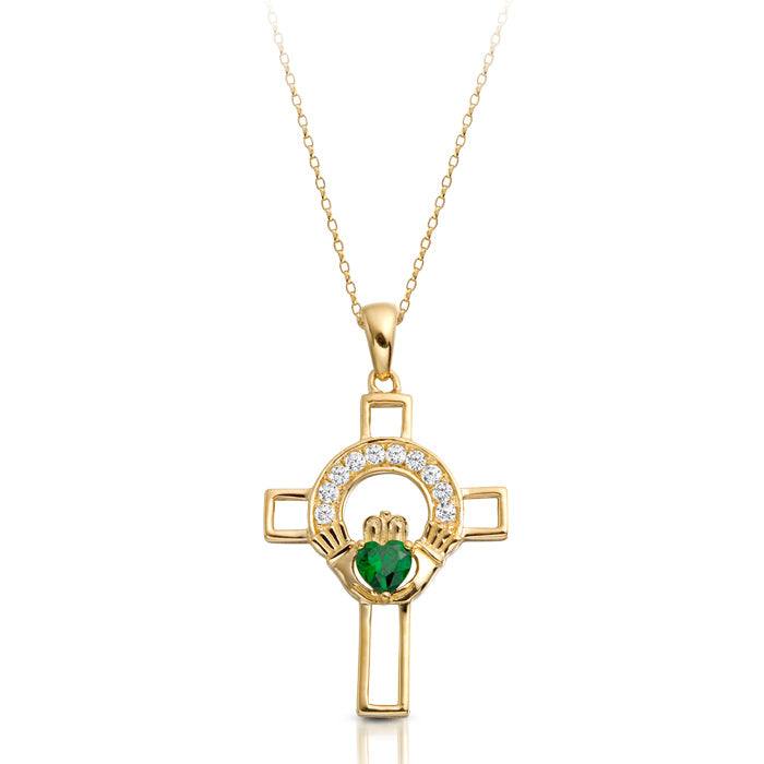 9K Gold Claddagh Cross