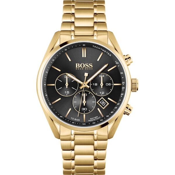 HUGO BOSS Men's Watch Champion Yellow Gold