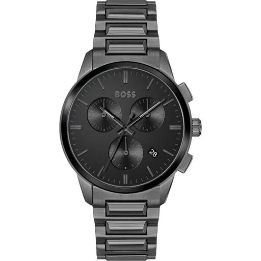 HUGO BOSS Dapper Grey Steel Men's Chronograph Watch