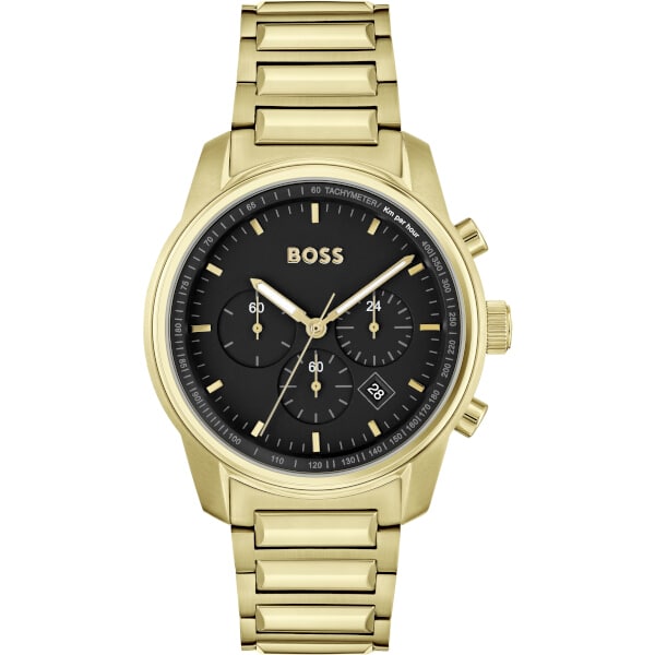 Hugo Boss Gold Steel Black Dial Watch