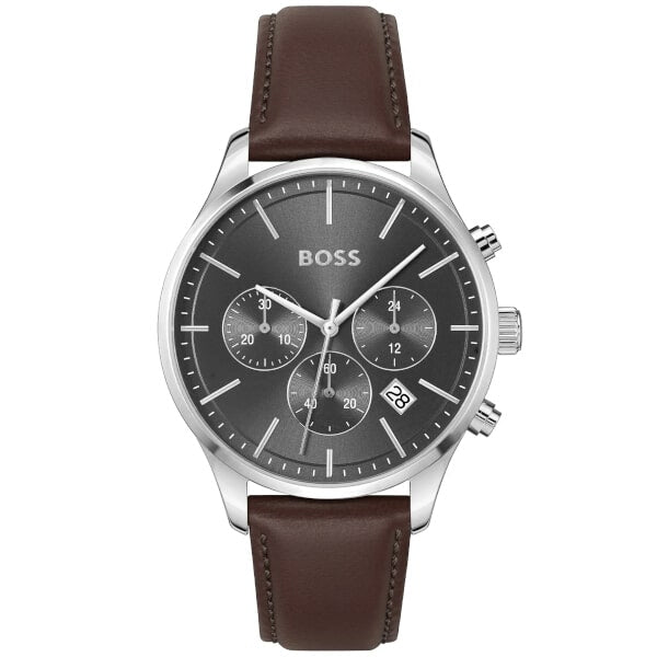 HUGO BOSS Men's Watch Avery Chronograph Leather