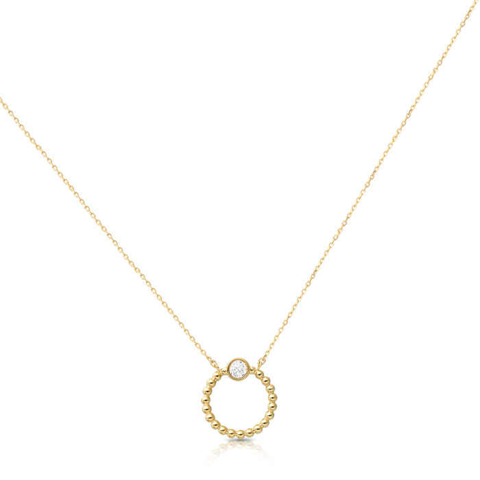 9ct Gold Circle Pendant
