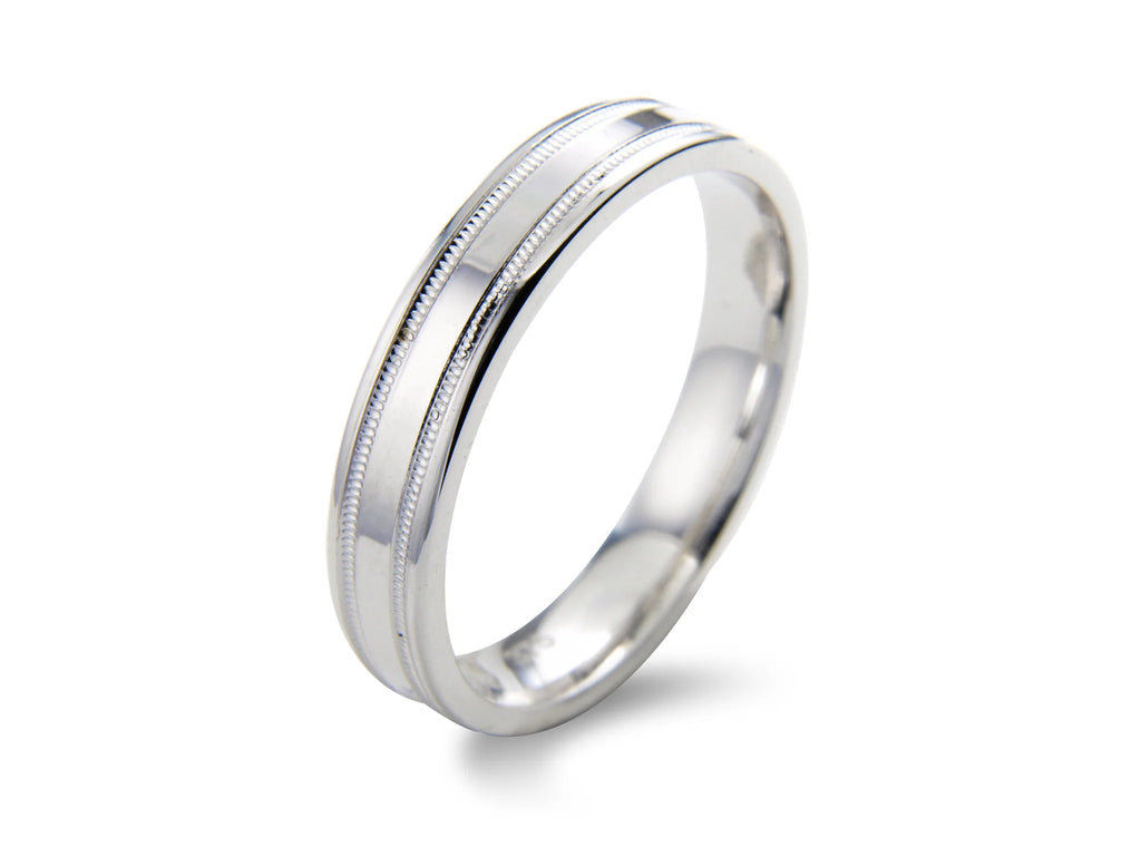 9ct White Gold 4mm Wedding Ring