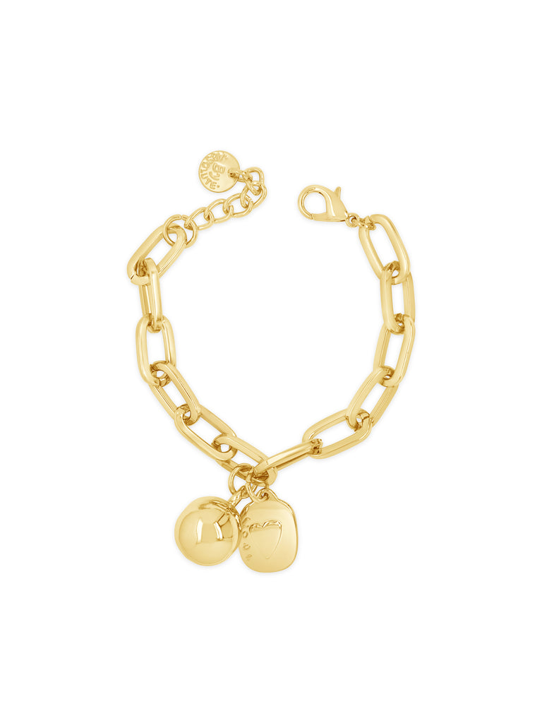 Absolute Jewellery Bracelet Gold Chunky T-Bar