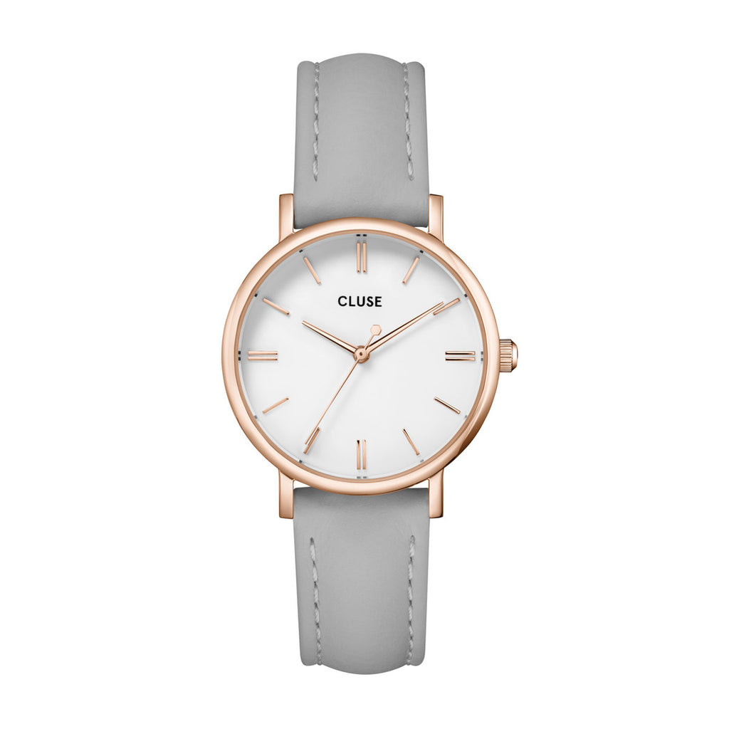 Cluse Pavane Petite Leather Grey Rose Gold Colour