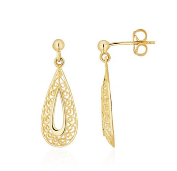 9ct Gold Filigree Earrings