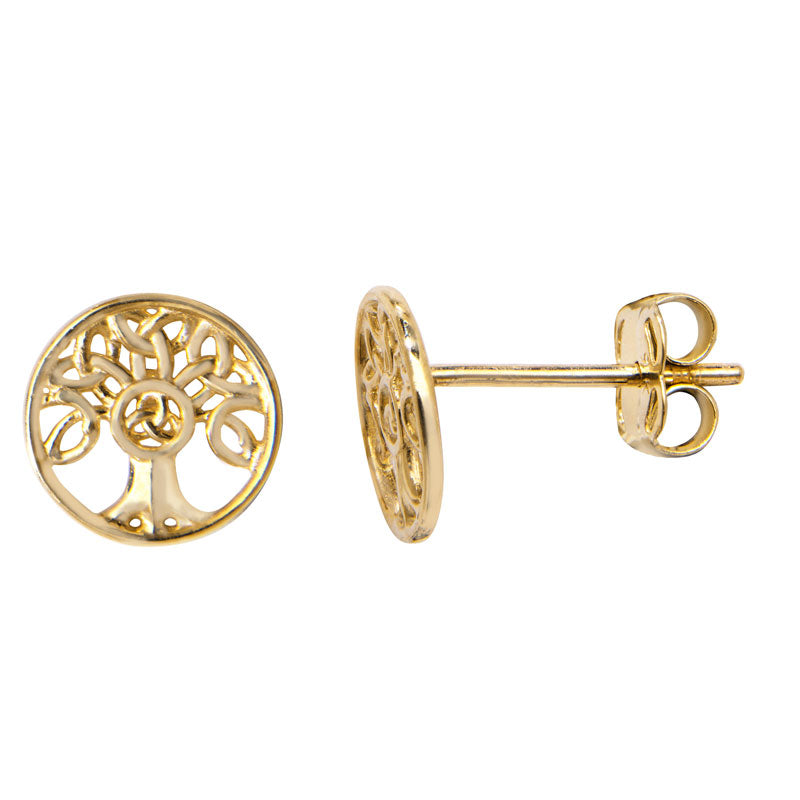 9ct Gold Tree of life Studs