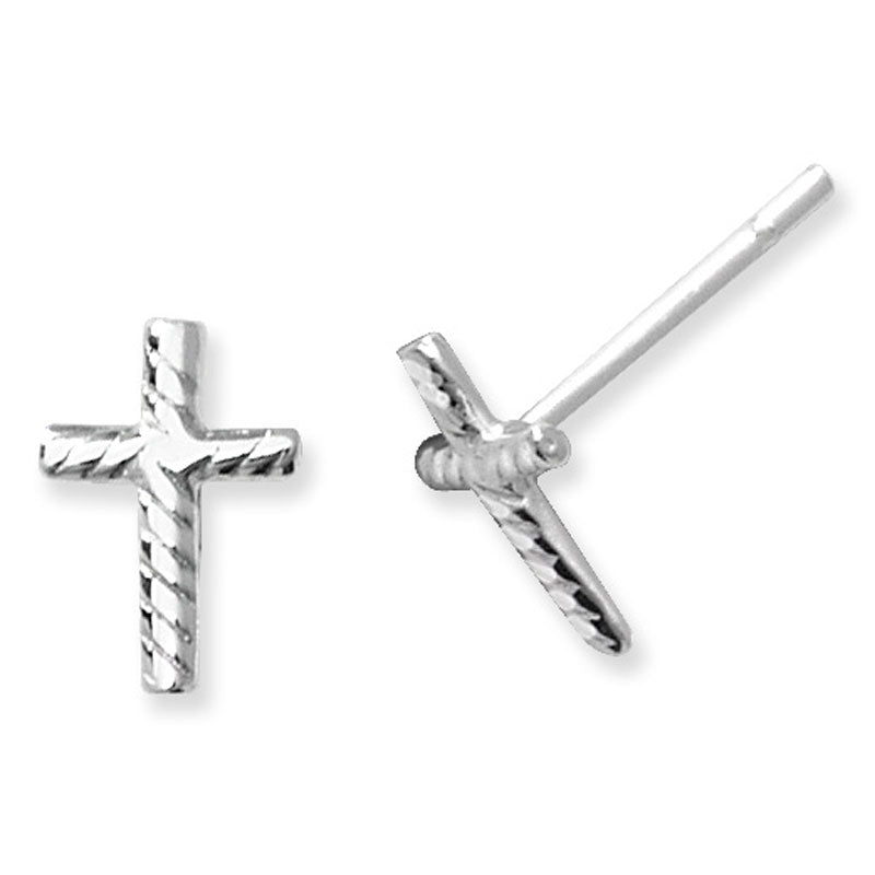 Sterling Silver HC S/S Cross Earring