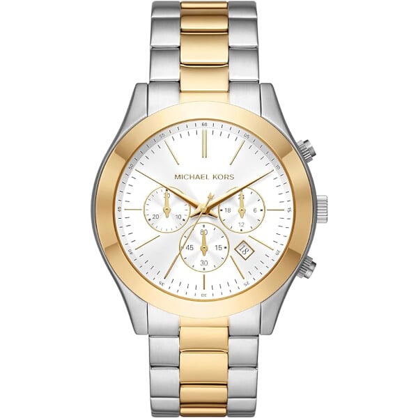 Michael Kors Slim Runway Chronograph Two Tone Bracelet Watch