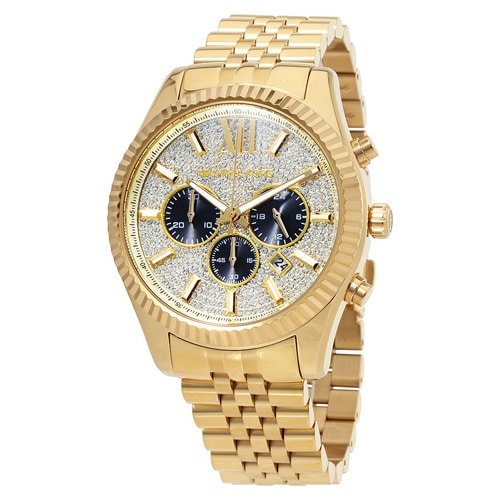 Michael Kors Lexington Gold Pave Watch