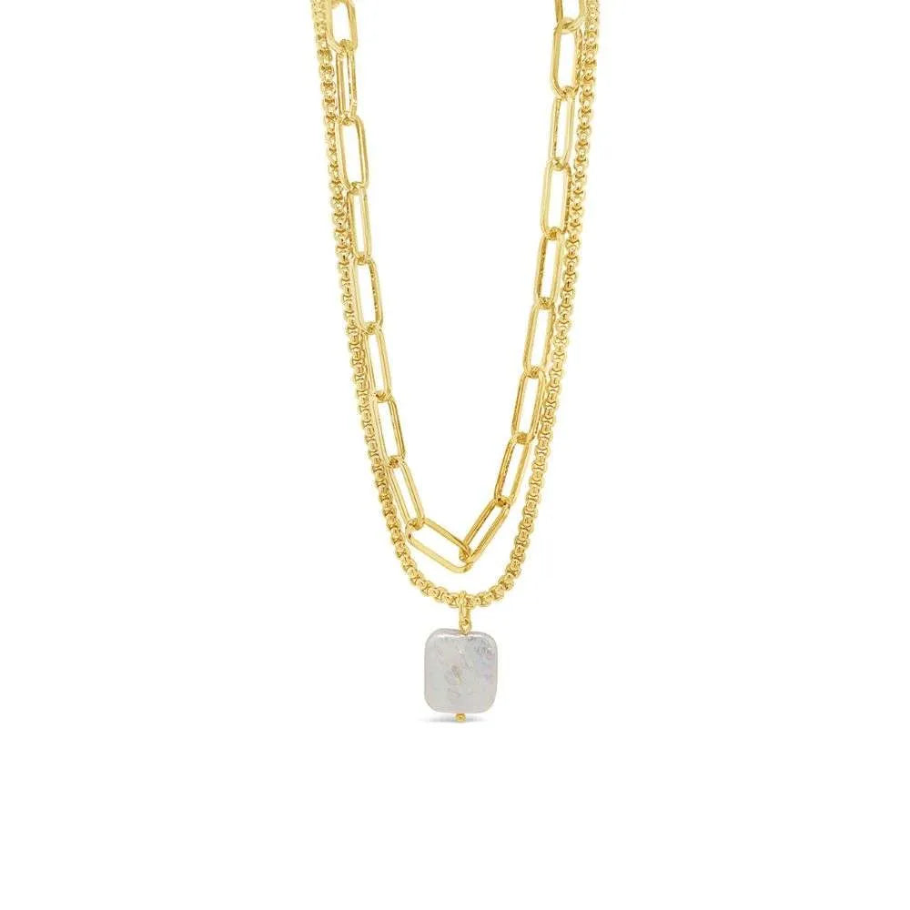 Absolute Gold Layered Pearl Necklace