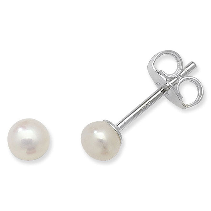 Sterling Silver 5mm Freshwater Pearl Stud Earrings