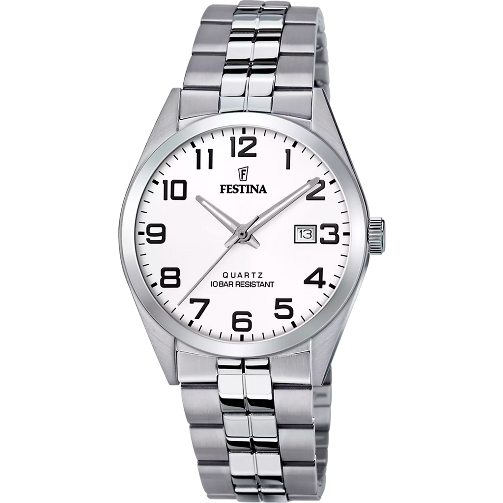 Festina Classics Watch White Steel Strap