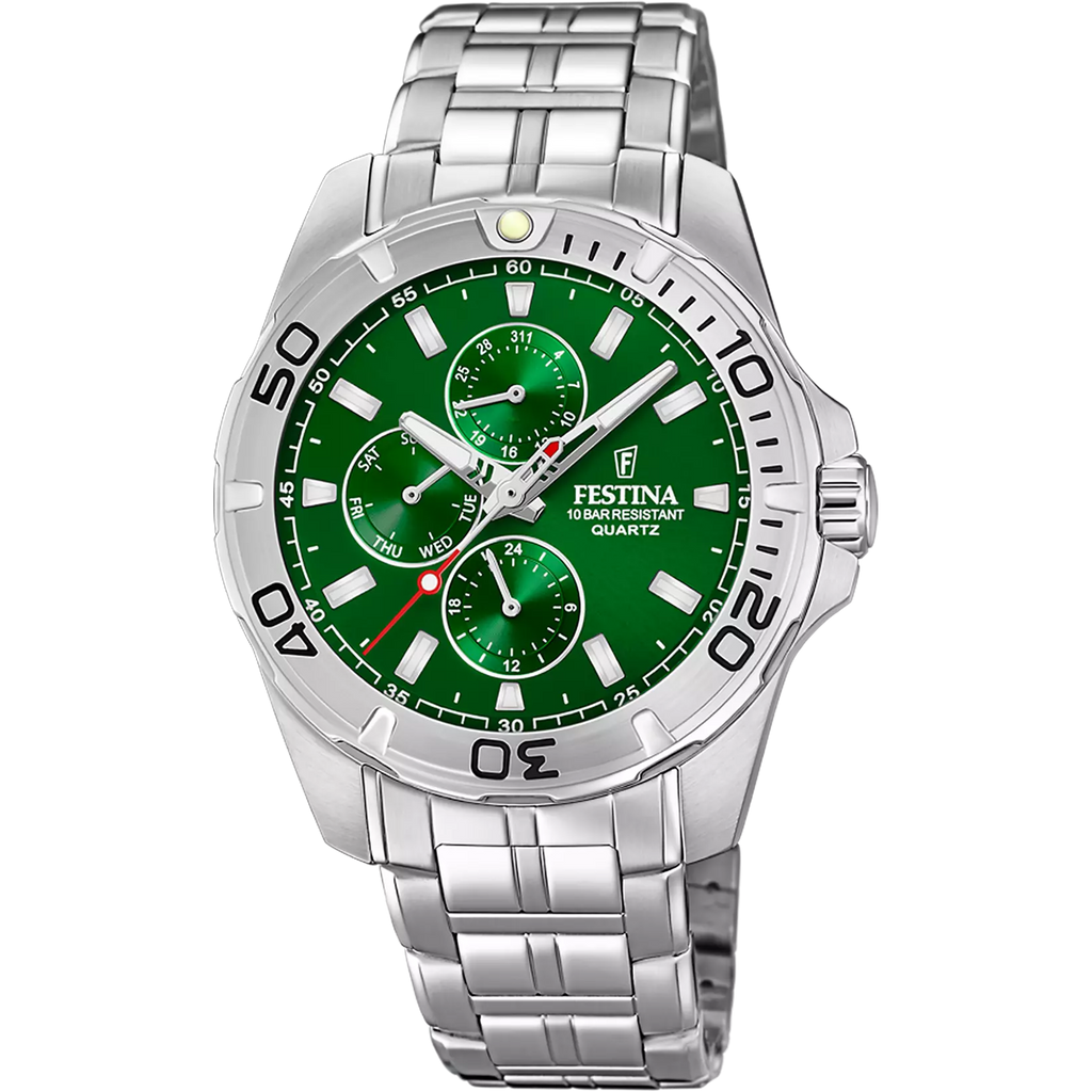 Festina Men's Green Stainless Steel Watch