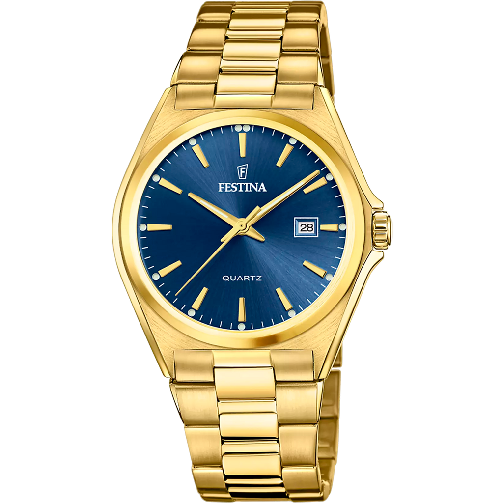 Festina Classic Steel Watch Blue Dial