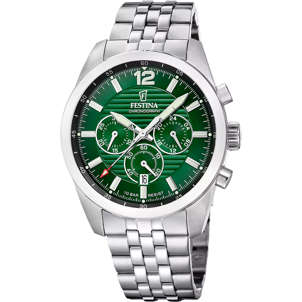 Festina Men's Green Dial Watch