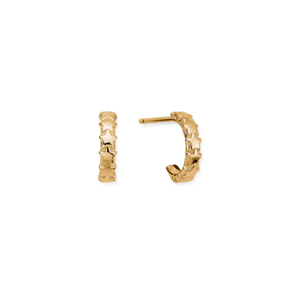 Tiny Multi Star Huggie Hoops
