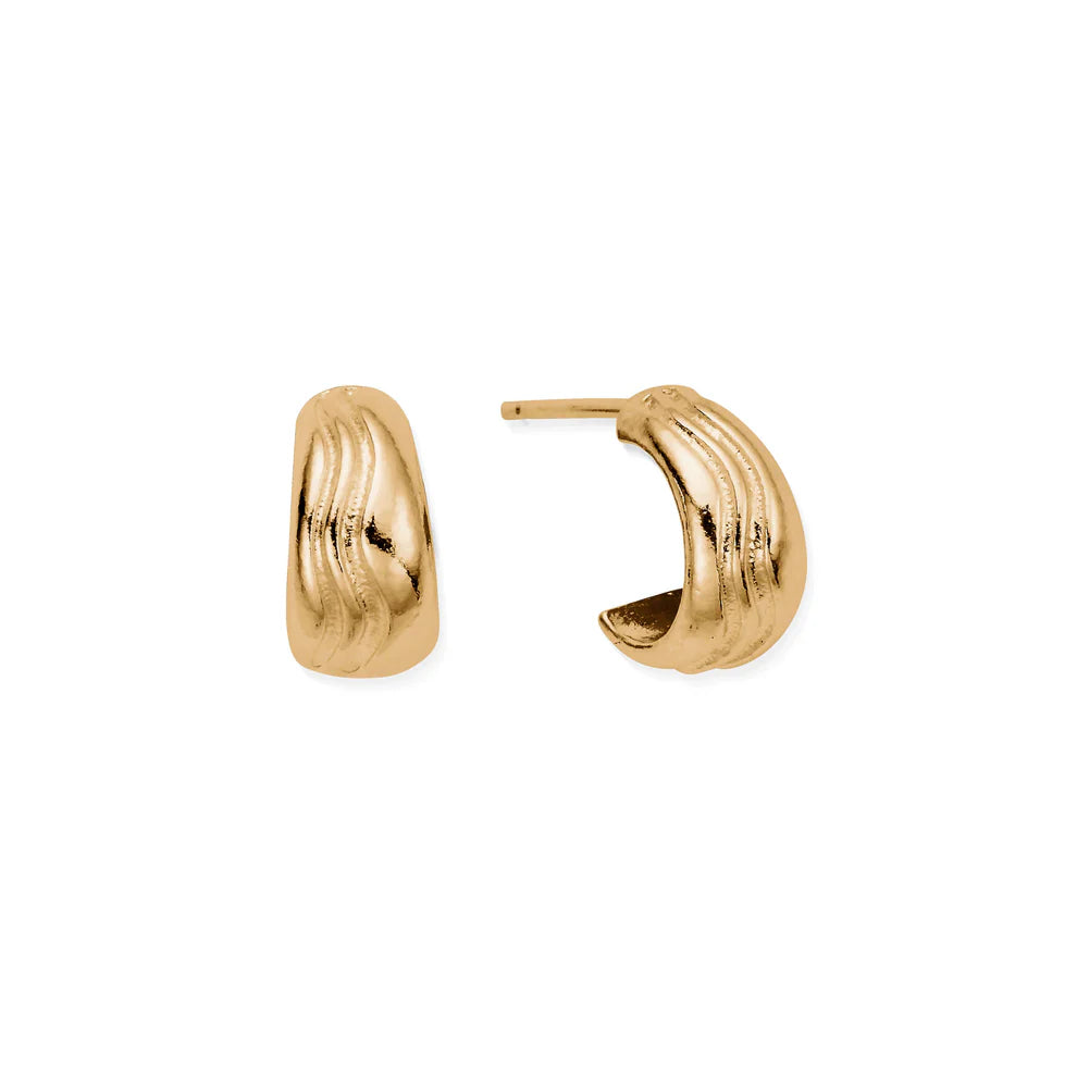 Waves Huggie Hoops