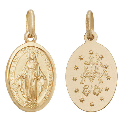 9CT YELLOW GOLD MIRACULOUS MEDAL ON 18" CHAIN