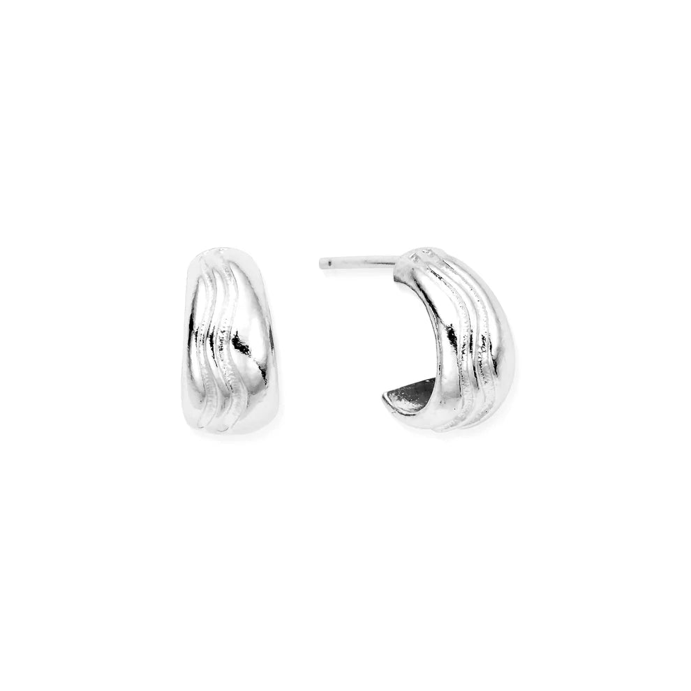 Waves Huggie Hoops