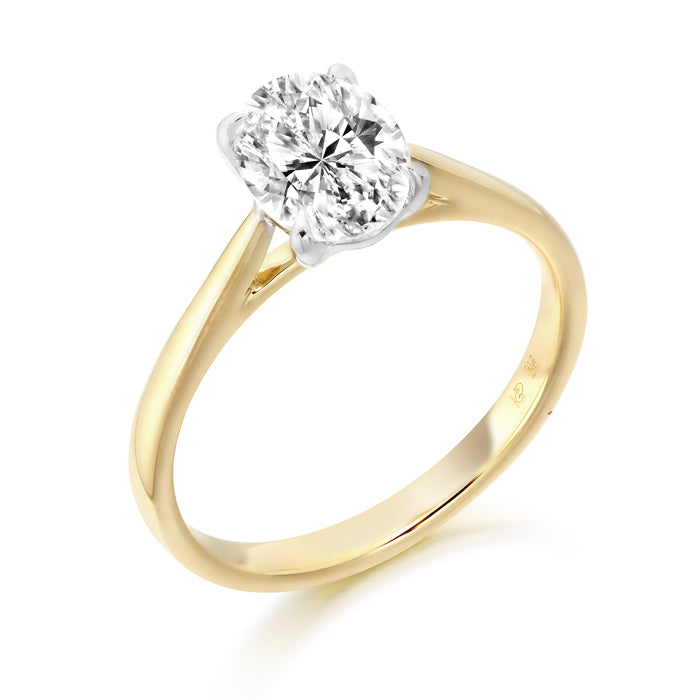 9ct Gold Oval Shape CZ Ring