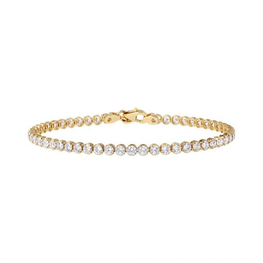 Bronzeallure 18CT Yellow gold plated cubic zirconia tennis bracelet