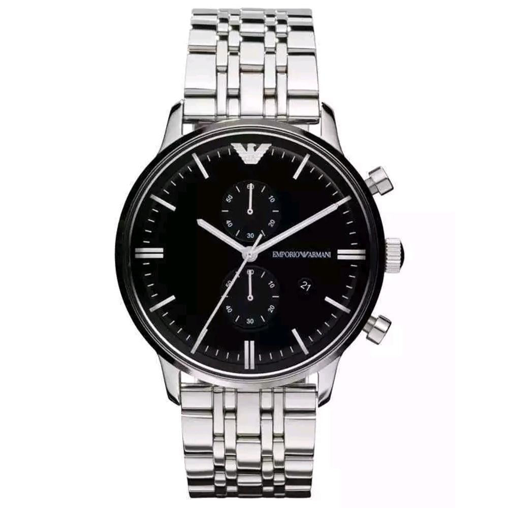 Emporio Armani Men s Black Chronograph Watch