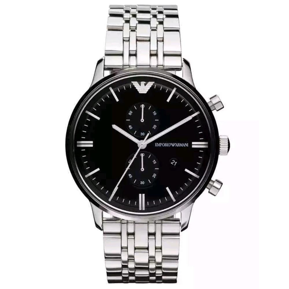 Emporio Armani  Men's Black Chronograph Watch