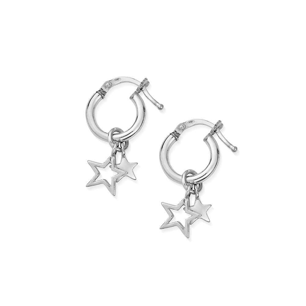 Double Star Small Hoop Earrings Hope & Guidance