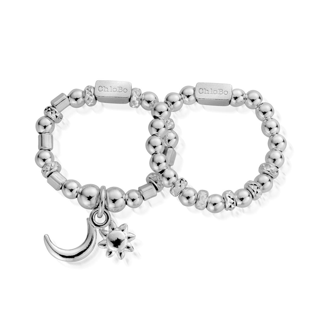 Moon & Sun Set Of 2 Rings (Medium)