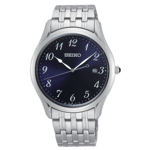 Seiko Quartz Gents Stainless Steel Blue Dial Bracelet Watch