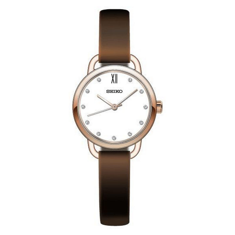 Ladies Seiko Watch on Brown Leather Strap